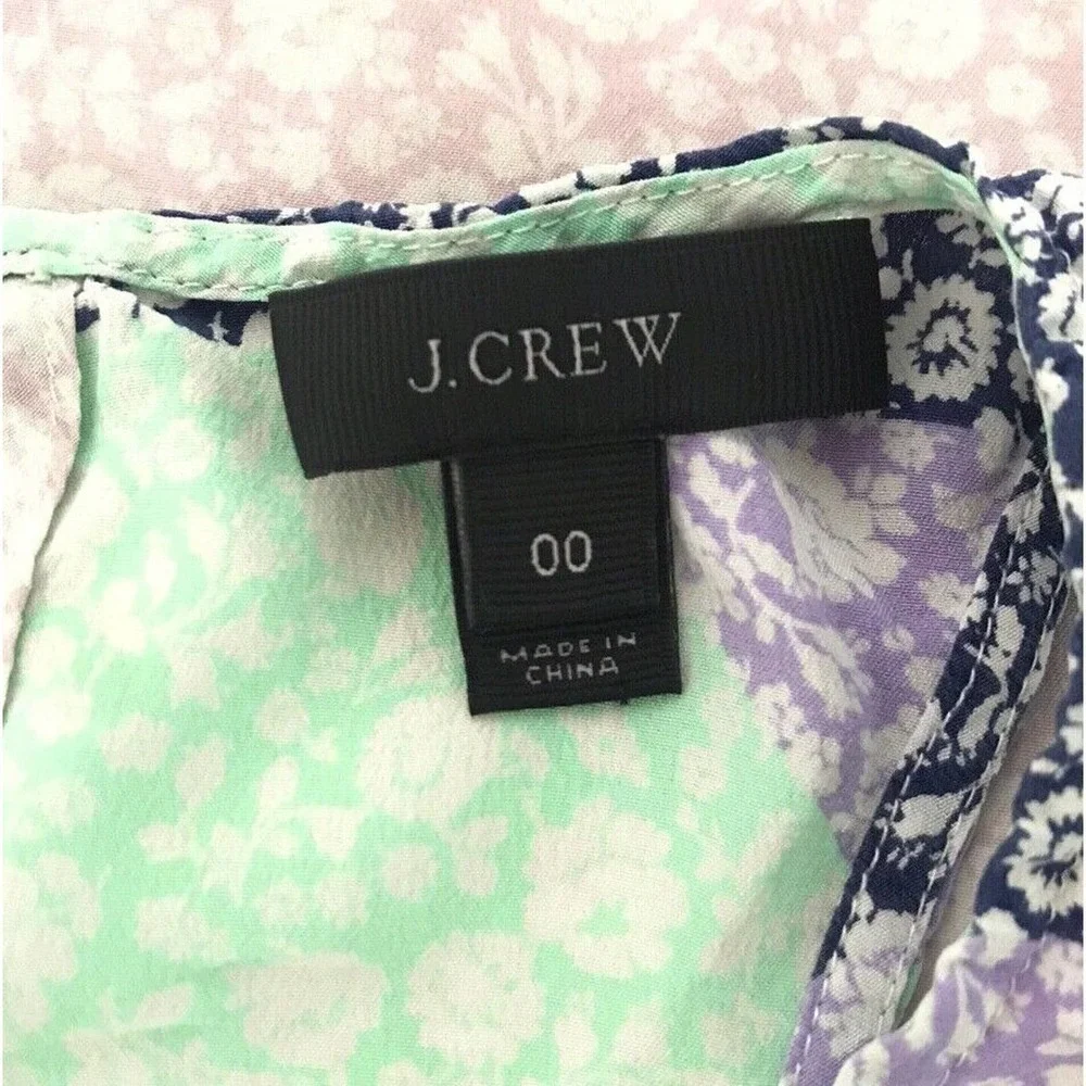 J Crew | Widowpane Silk Halter Top Womens Size 00 Purple Floral Sleeveless